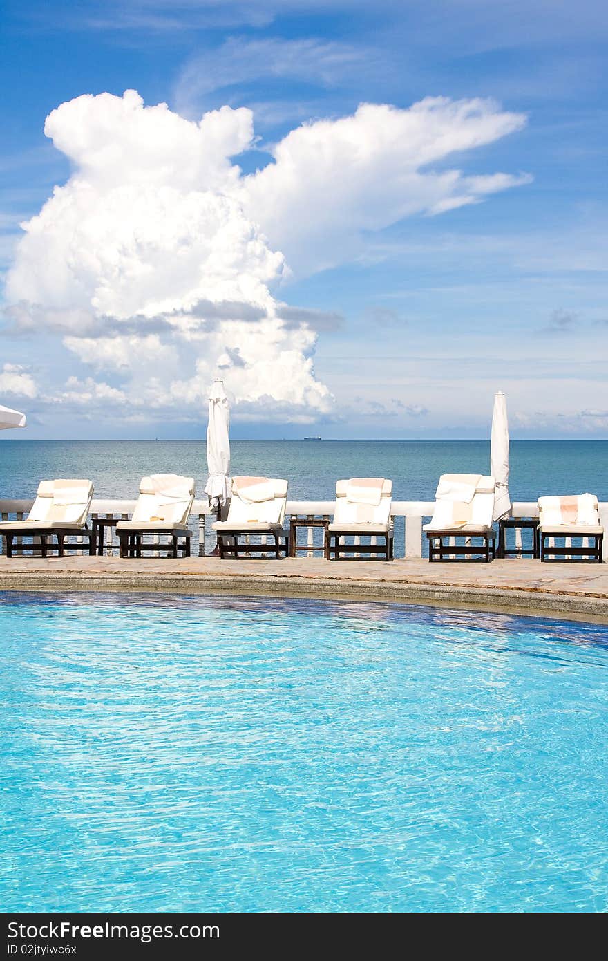 Swimming pool in hotel