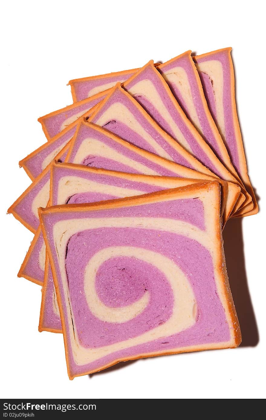 Purple pattern bread