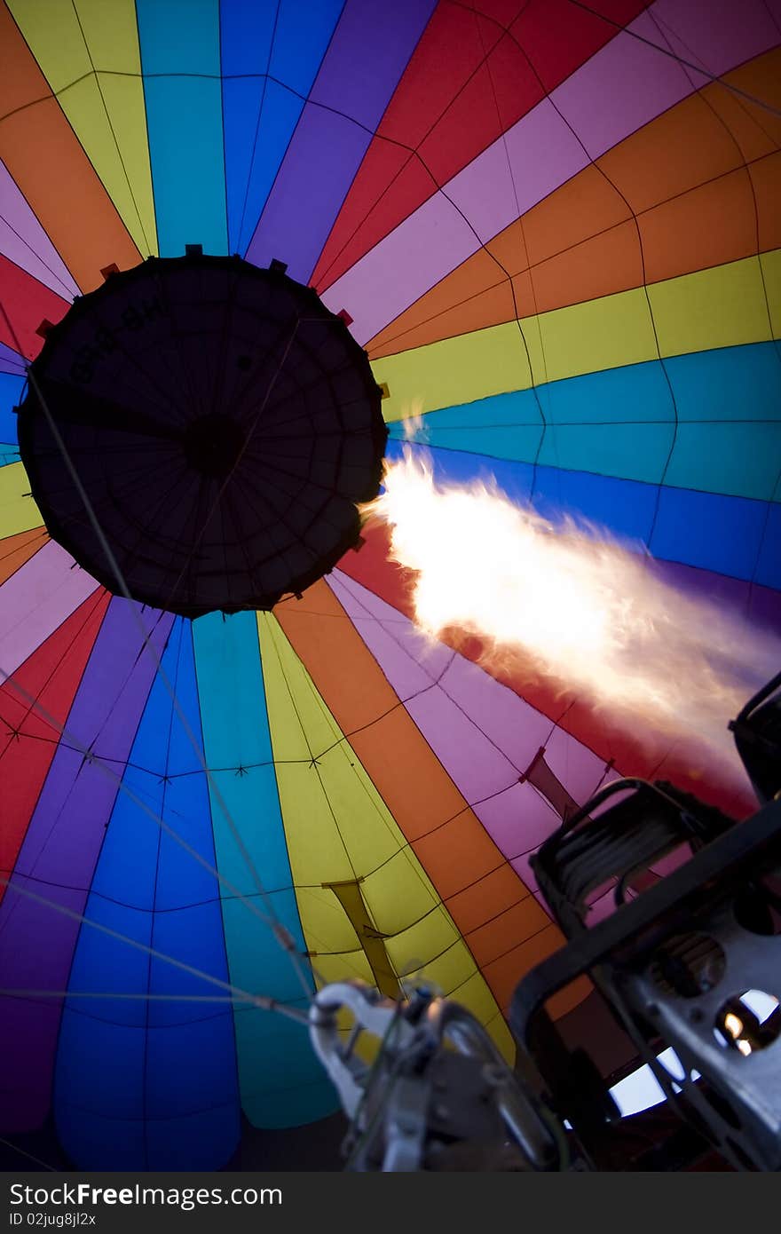 A boost of fire to the hot air balloon