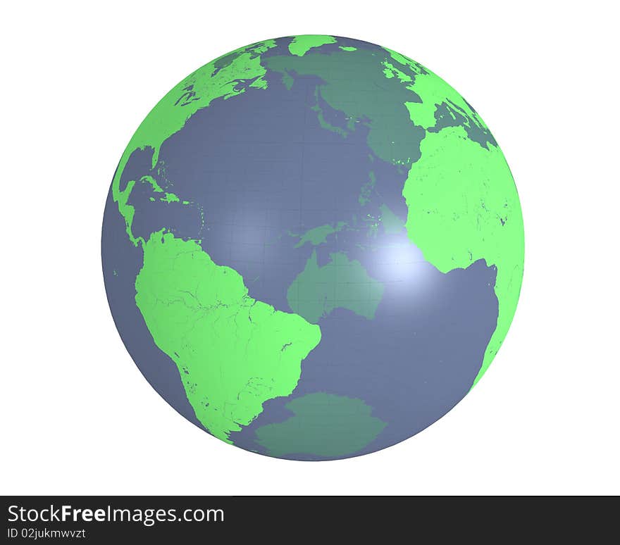 Transparent Earth globe