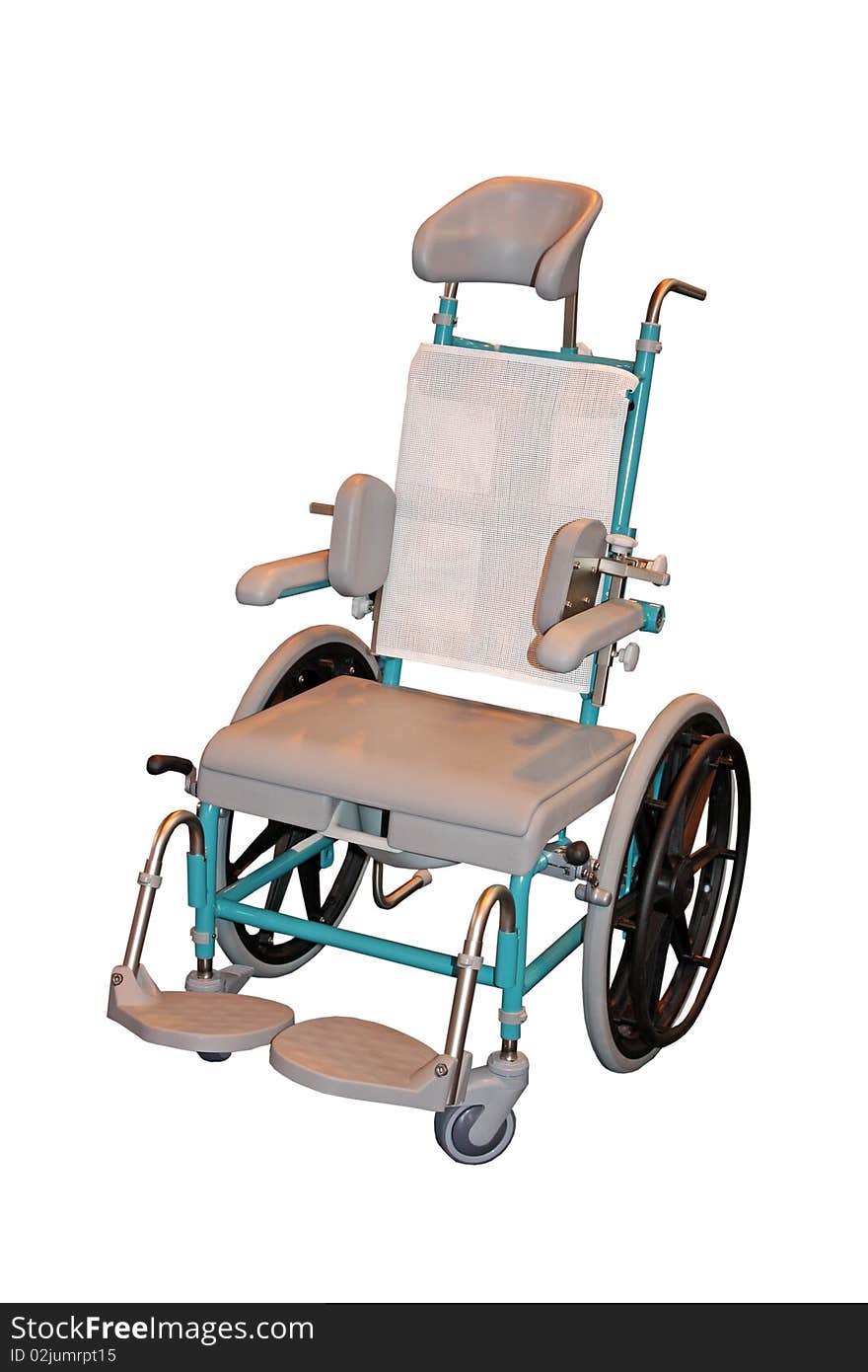 A Metal Framed Basic Design Manual Wheelchair.