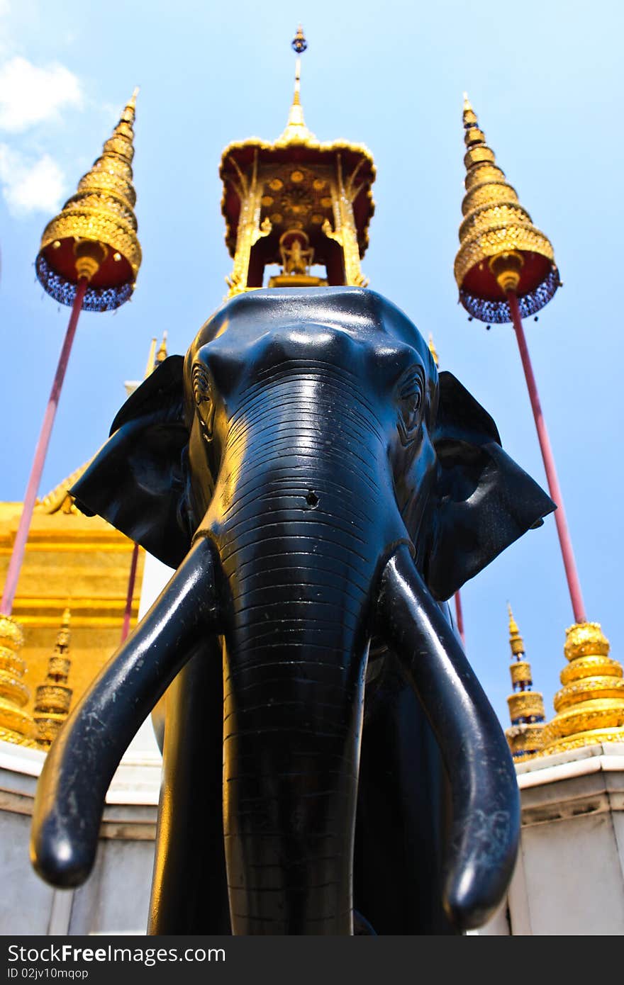 Statue of elephant for Thai king at grand palace. Statue of elephant for Thai king at grand palace