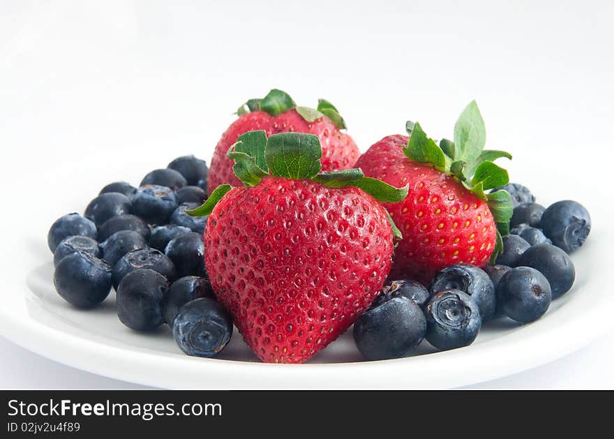 Strawberries and Blueberries