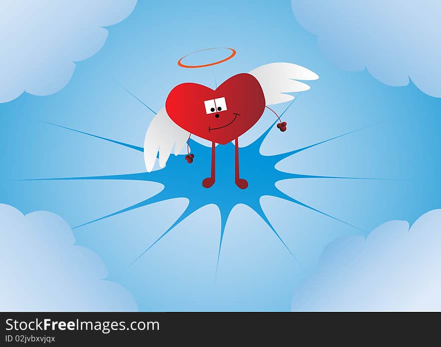 Vector love heart. Clip-art. Vector love heart. Clip-art