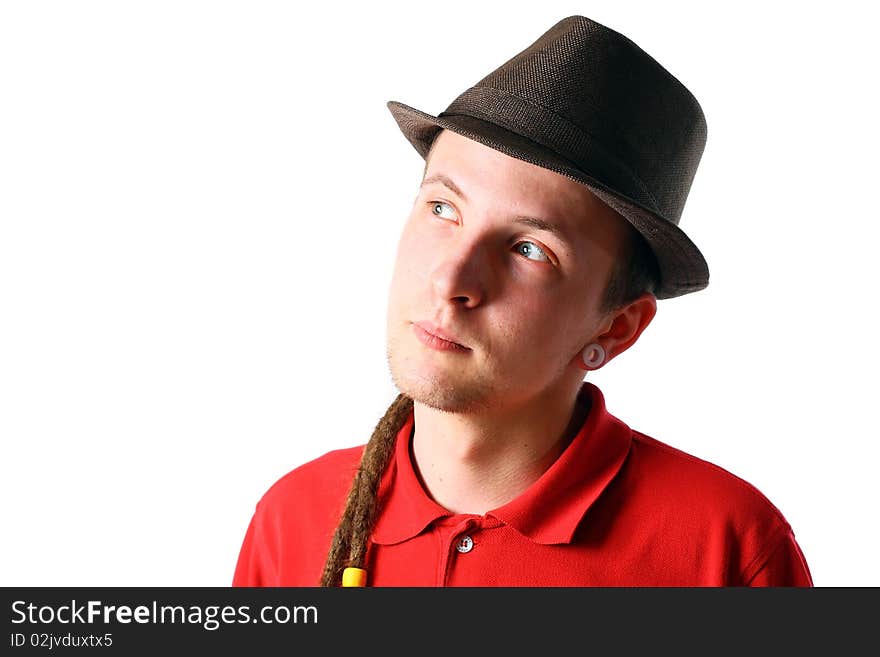 Young man in hat