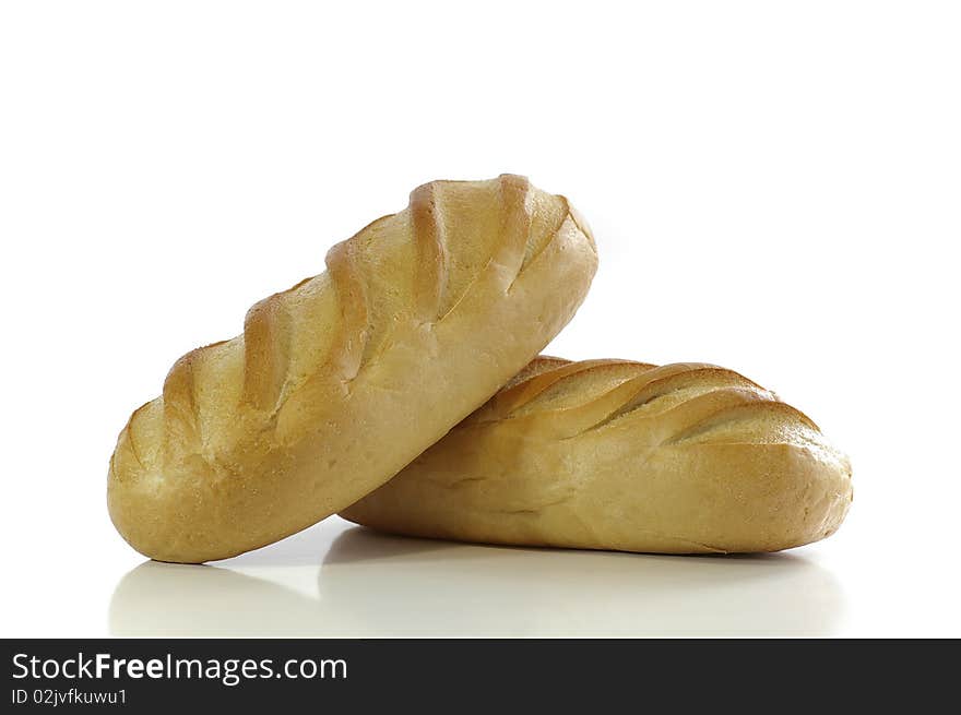 Two fresh muffin against the white background. Two fresh muffin against the white background