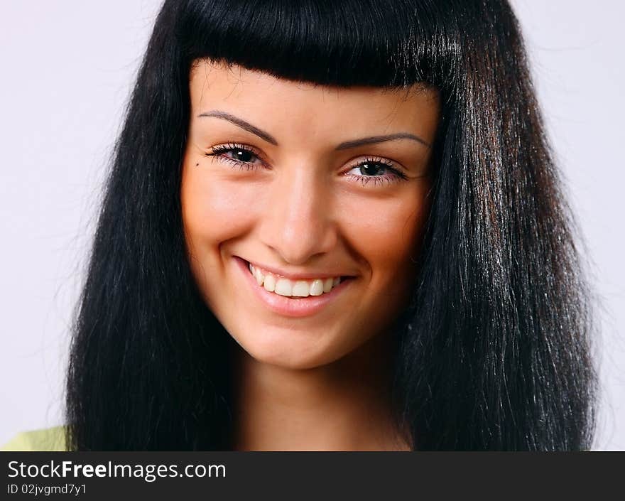 Young beautiful woman dancer - studio portrait