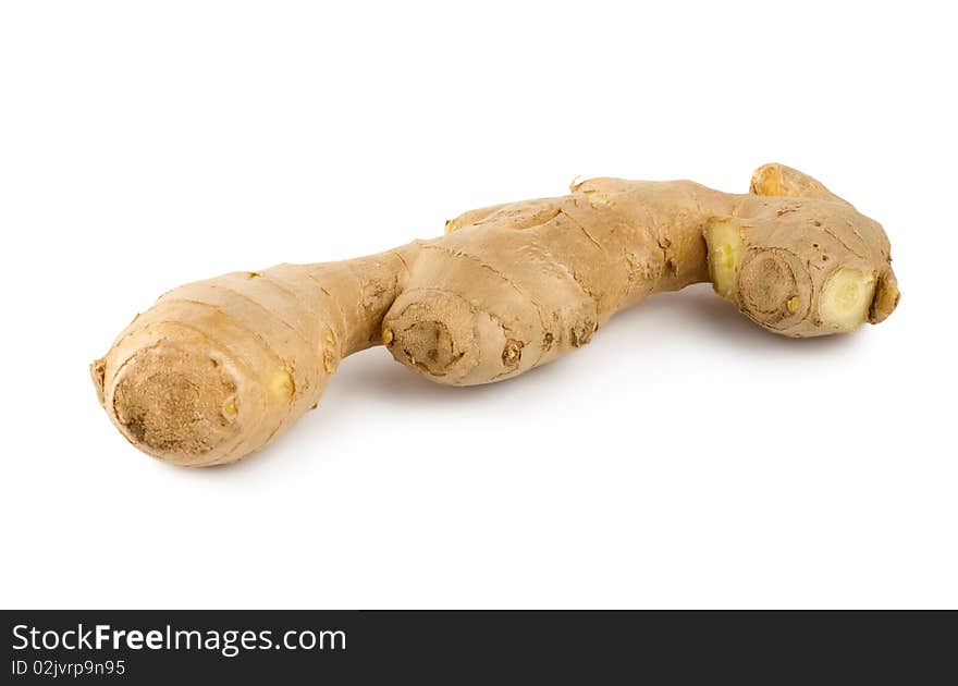 Ginger root isolated on a white background