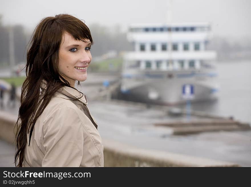 Smiling girl outdoor