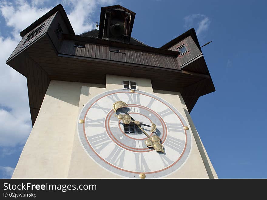 Clock Tower in Graz, Austria