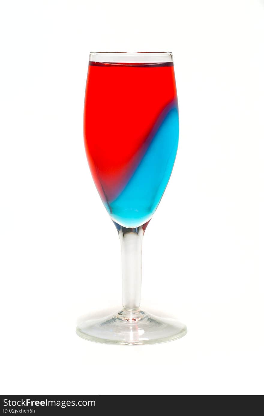 Red and blue cocktail