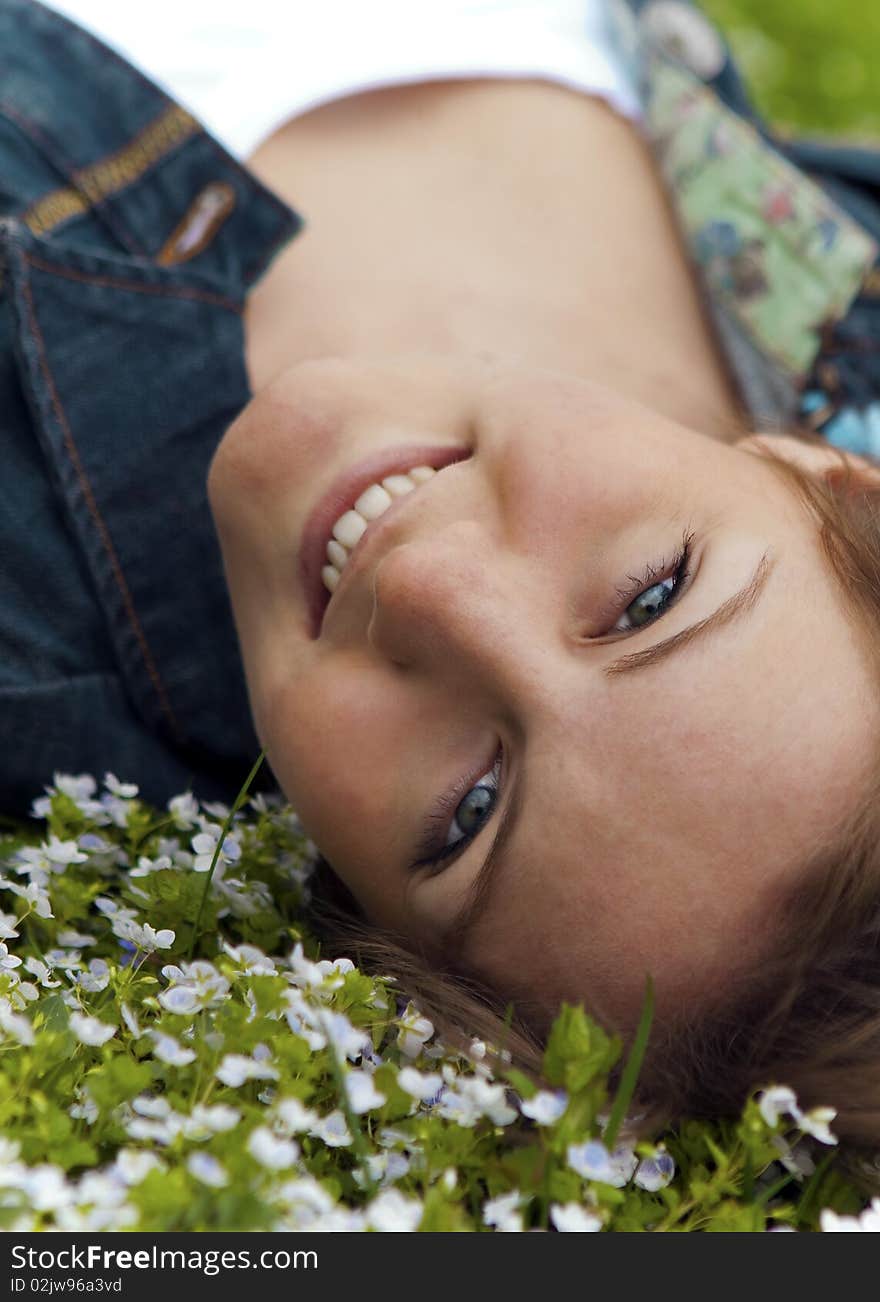 Girl With Flowers