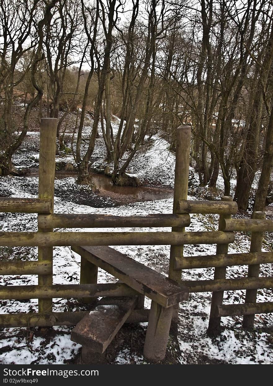 Woodland Forest Walk And Stile