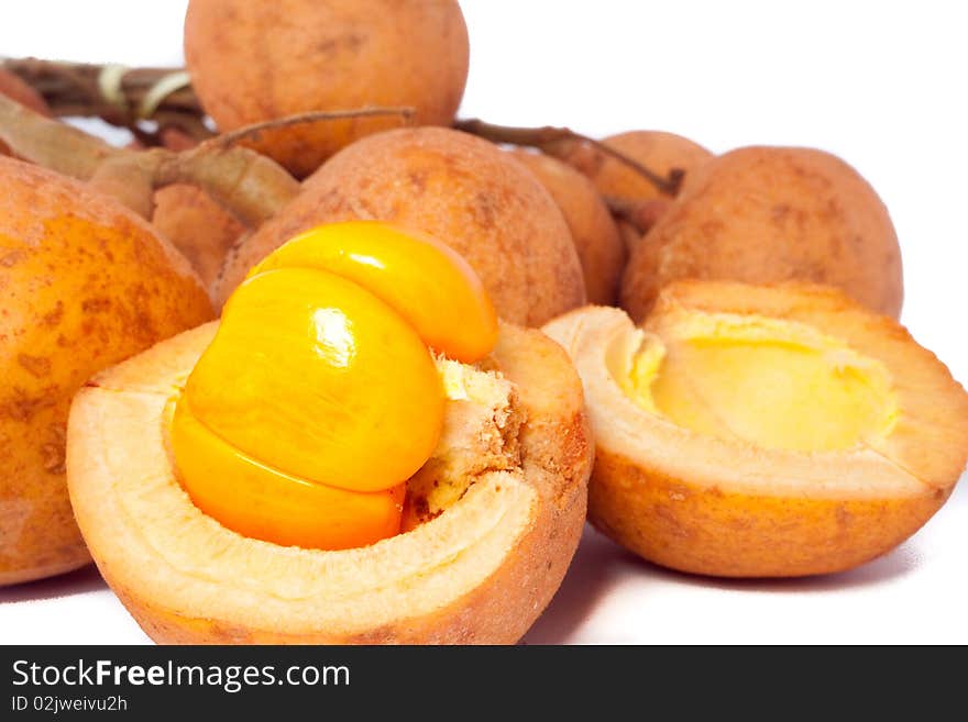 Wild Fruit from Malaysia Isolated on White Background. Wild Fruit from Malaysia Isolated on White Background