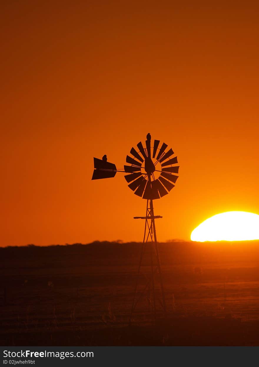 Windmill sunset 2