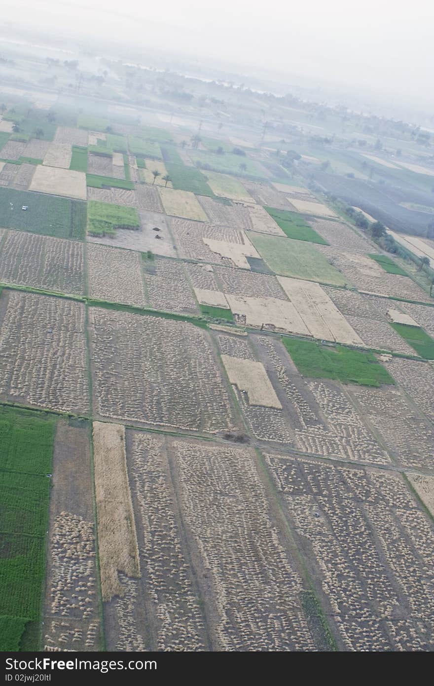 Paddock ready to be planrted on a farm in Egypt. Taken form a hot air balloon. Paddock ready to be planrted on a farm in Egypt. Taken form a hot air balloon