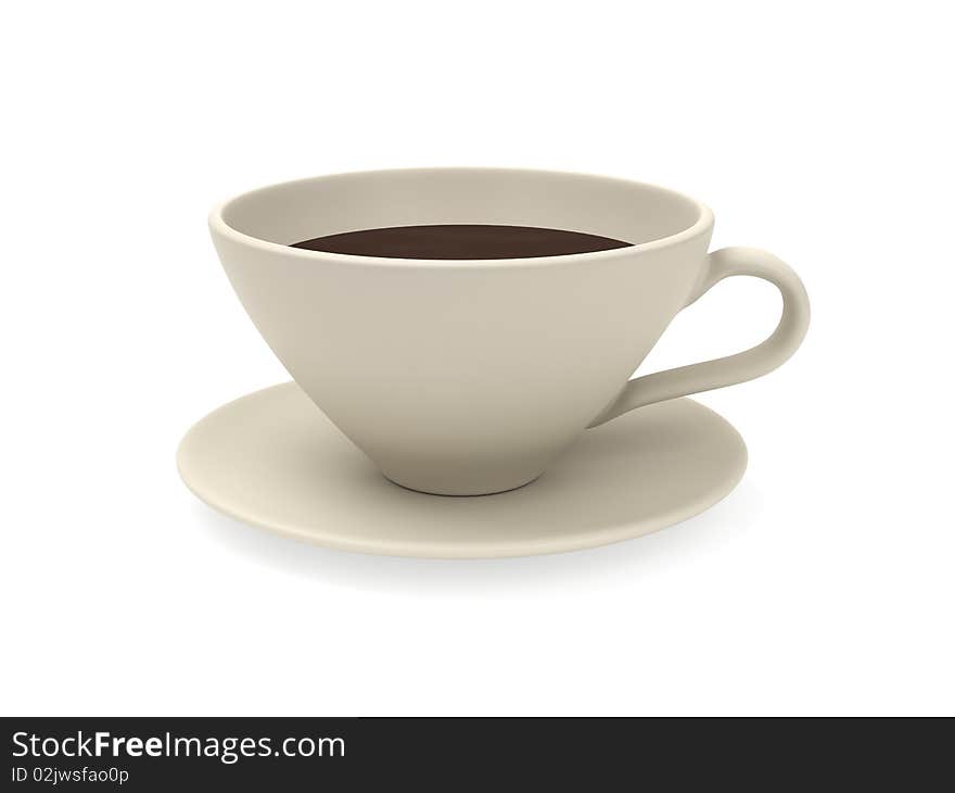 Coffee cup isolated on white background