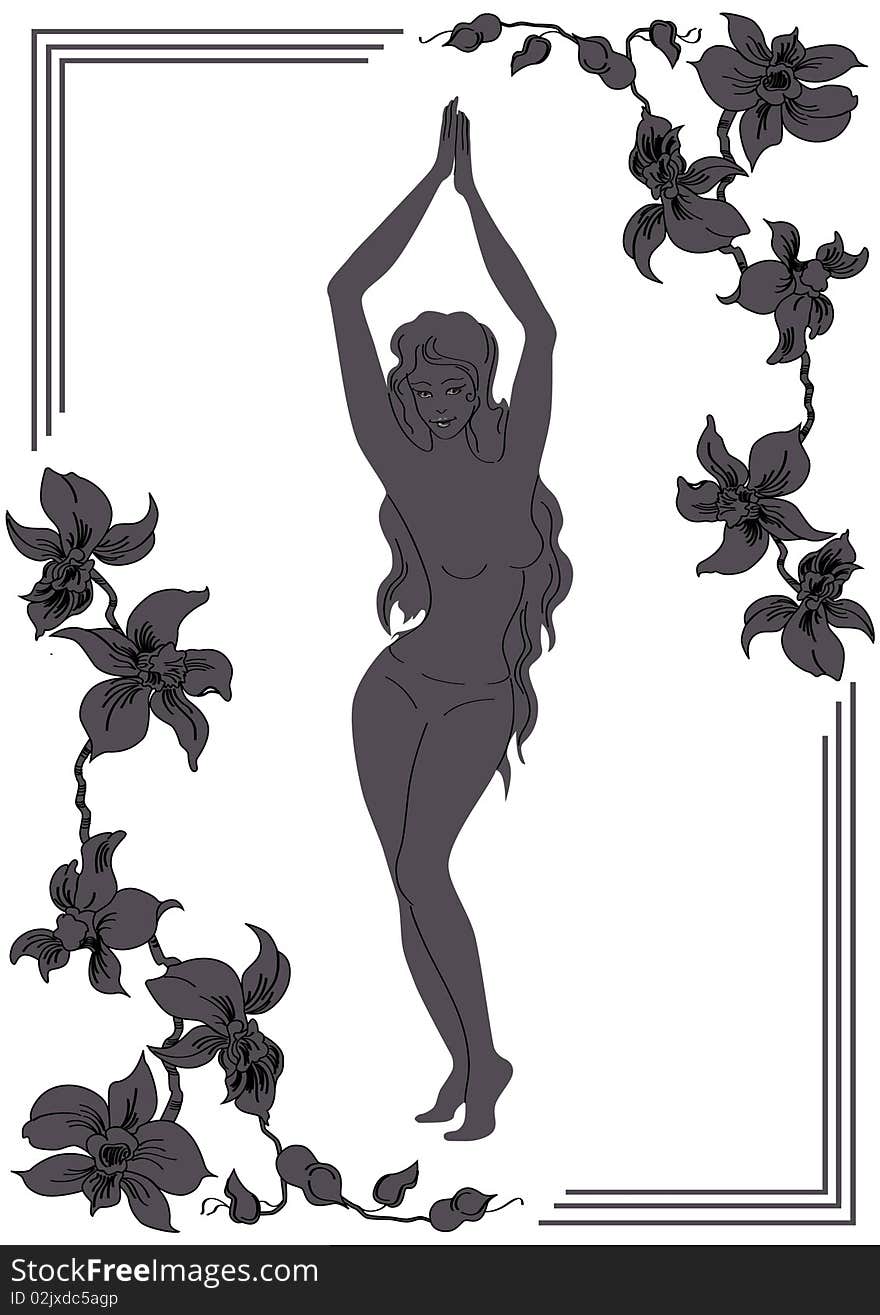 Belly dance dancing, belly, illustration