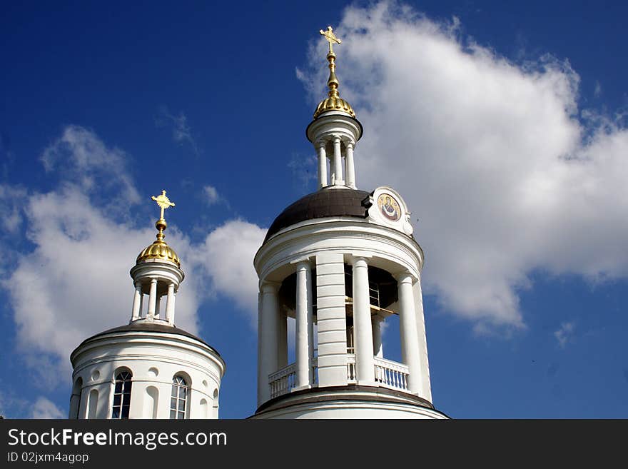 White church in a blue sky