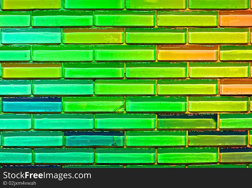 A colorful, abstract wall with semi-transparent tiles. A colorful, abstract wall with semi-transparent tiles