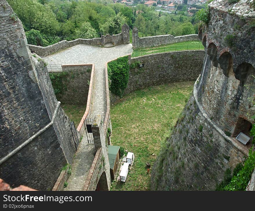 The fortress of sarzanello a old castle in sarzana italy