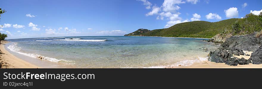 Reef bay beach panorama