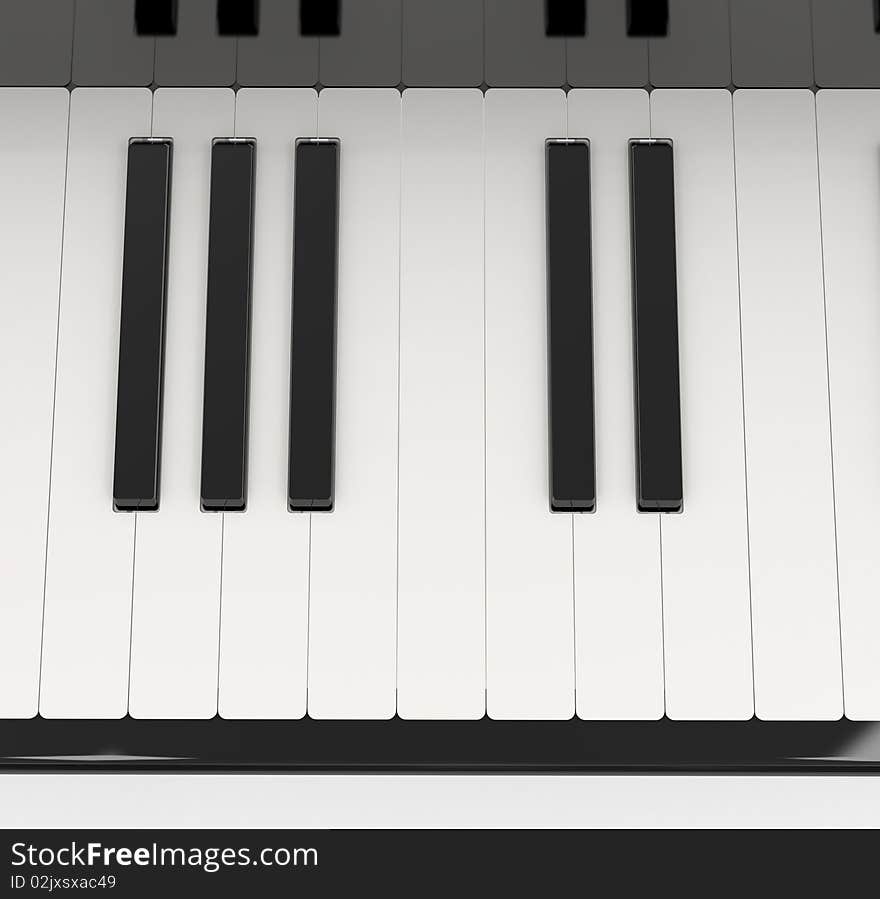 Piano Keyboard black and white