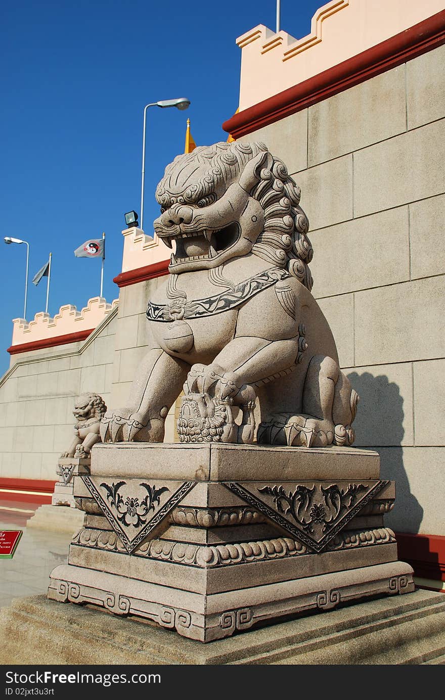 Chinese stone lion