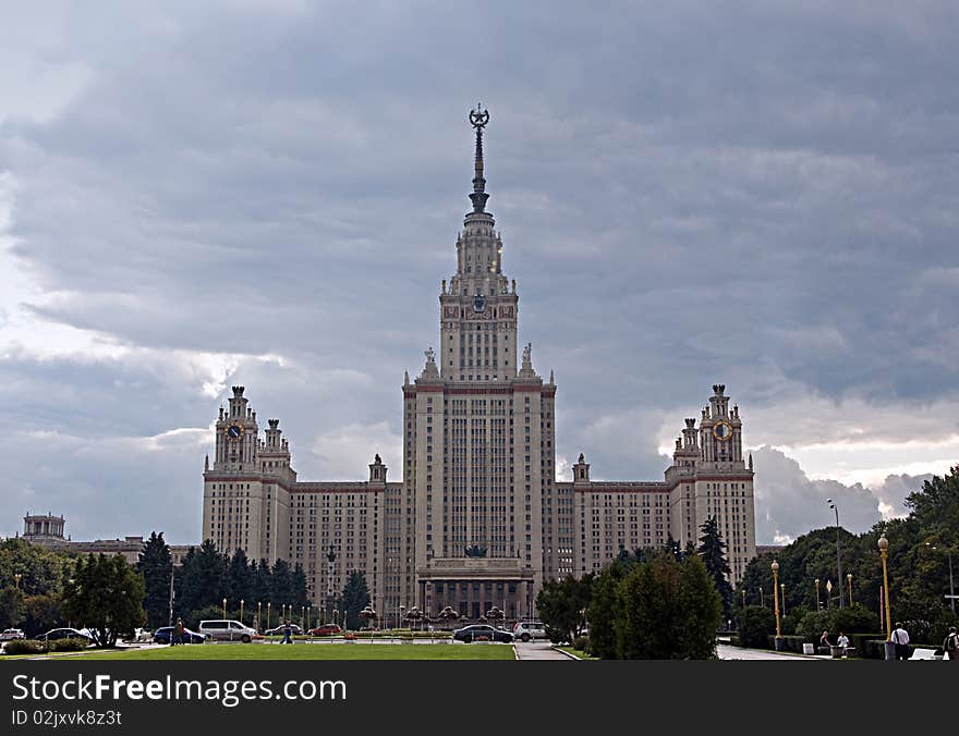 Main Building Of Moscow State University, Moscow,