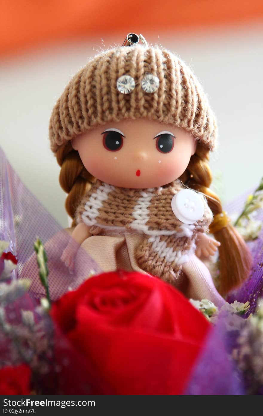 Rose and doll for my love