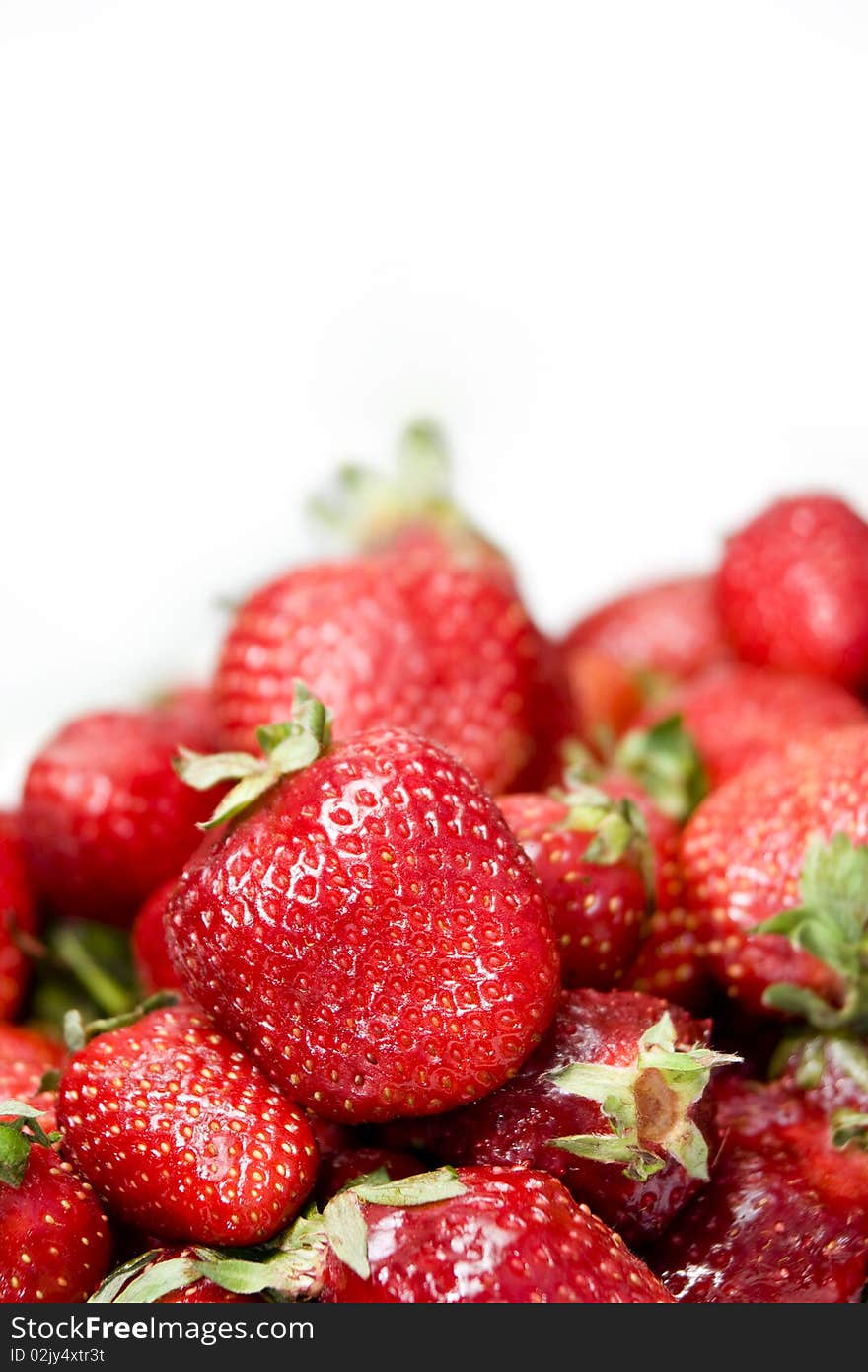 Vertical image of berries of a strawberry. Vertical image of berries of a strawberry