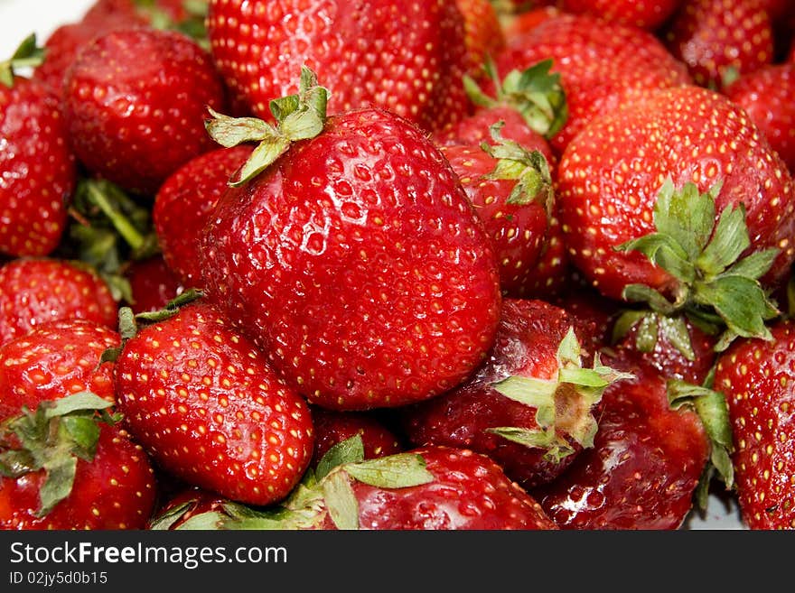 Horizontal image of berries of a strawberry. Horizontal image of berries of a strawberry