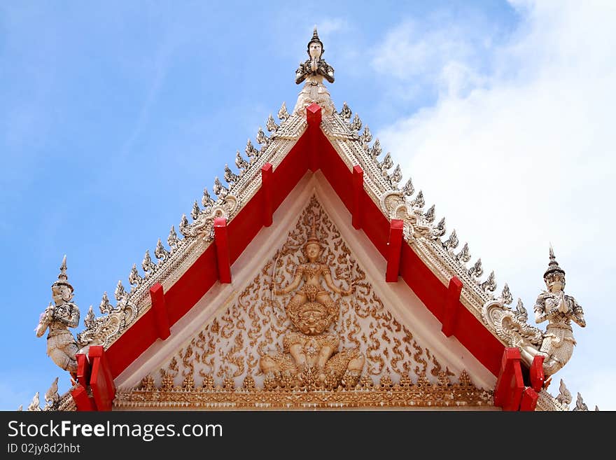 Thai Style Molding Art At Temple