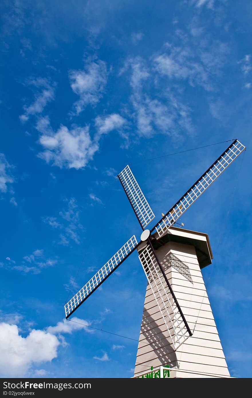 The original windmill there come from Netherlands,use nature power for spin  then,water coming to farm