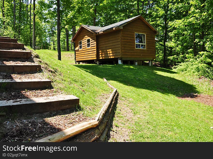 Rustic cottage in forest, Ontario, Canada. Rustic cottage in forest, Ontario, Canada