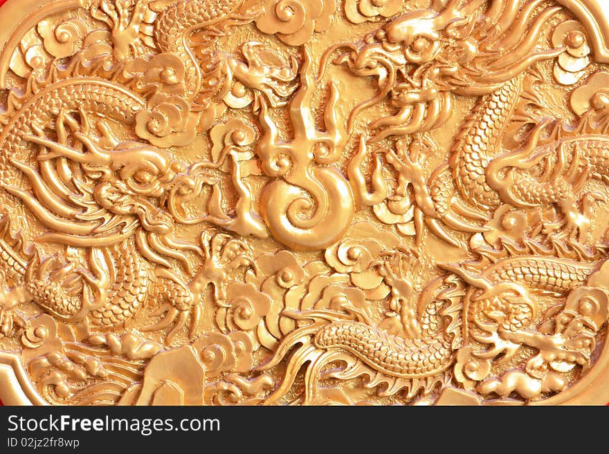 Dragon wall of traditional China style