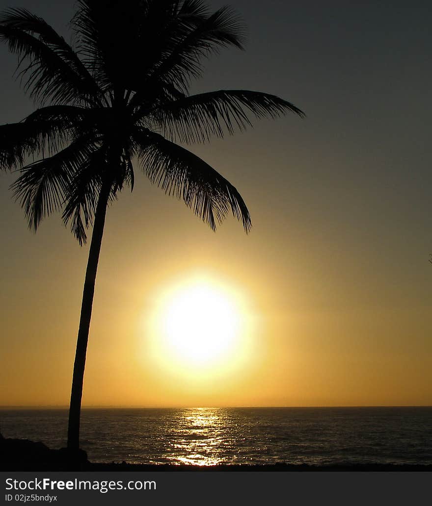 Sunset at the coast in Santo Domingo, Dominican Republic. Sunset at the coast in Santo Domingo, Dominican Republic.