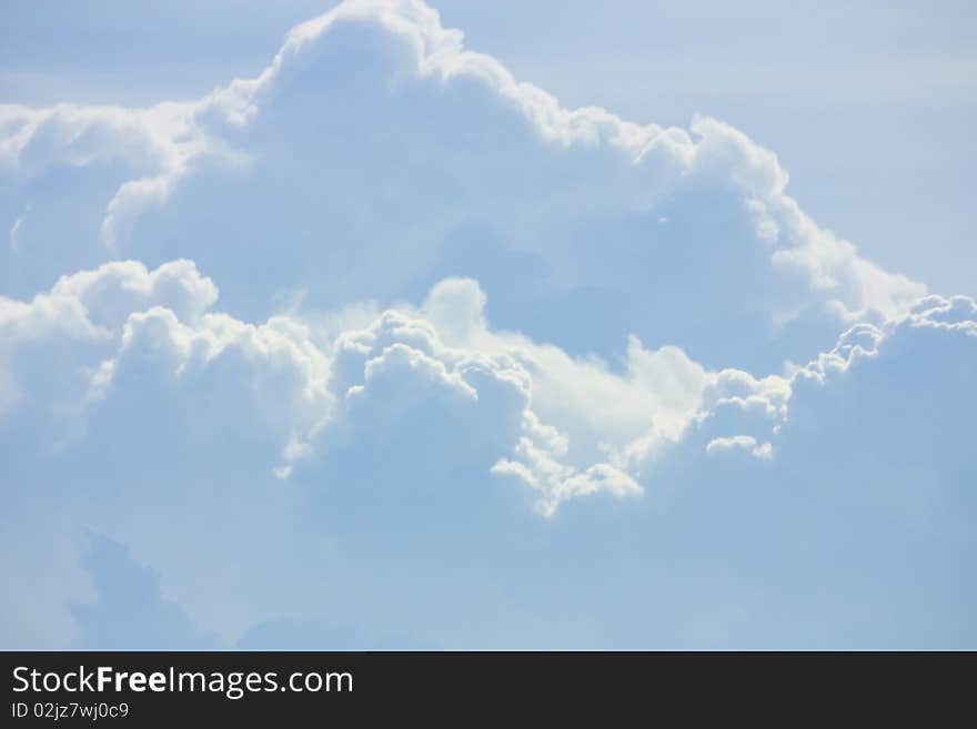 Blue sky and white cloud