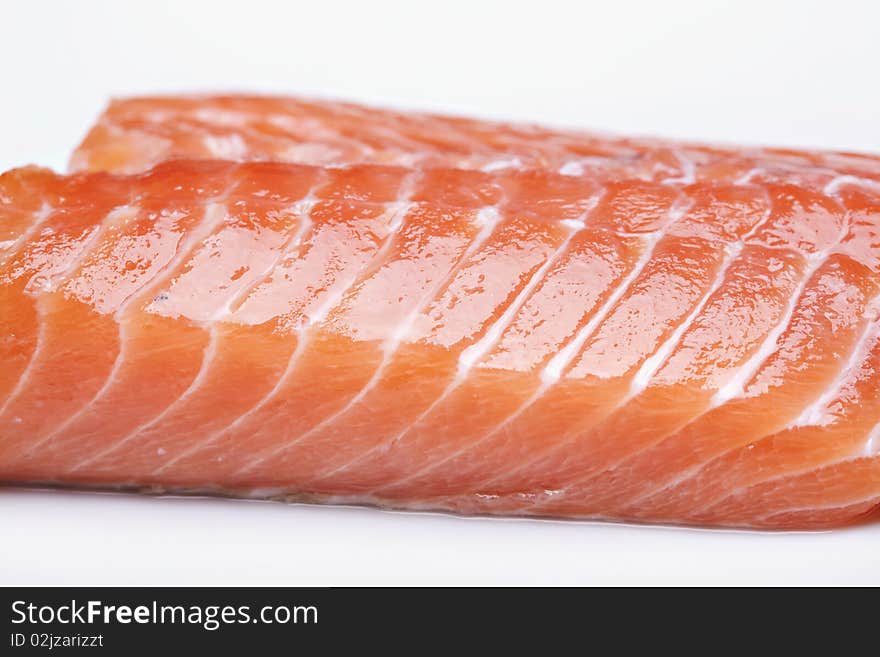 Red raw salmon fish food. Red raw salmon fish food