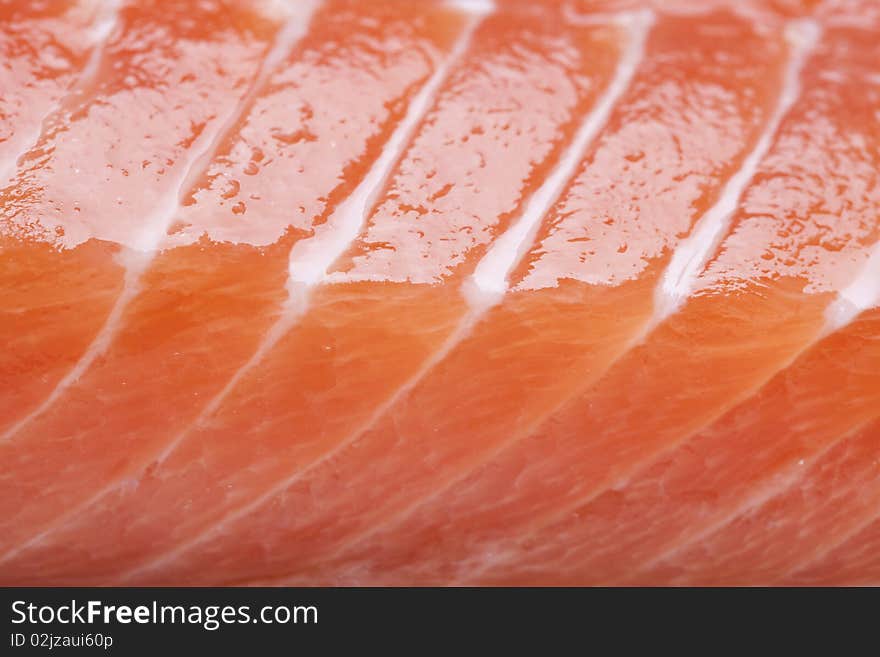 Red raw salmon fish food. Red raw salmon fish food