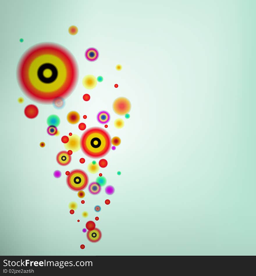 Abstract colorful background. Vector circles