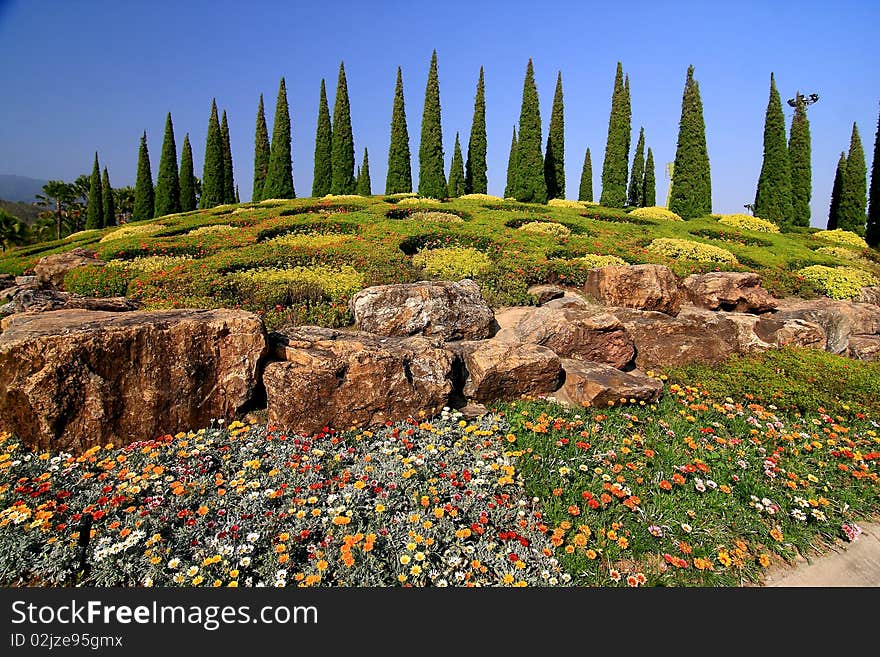 Garden at the Flower Festival in north