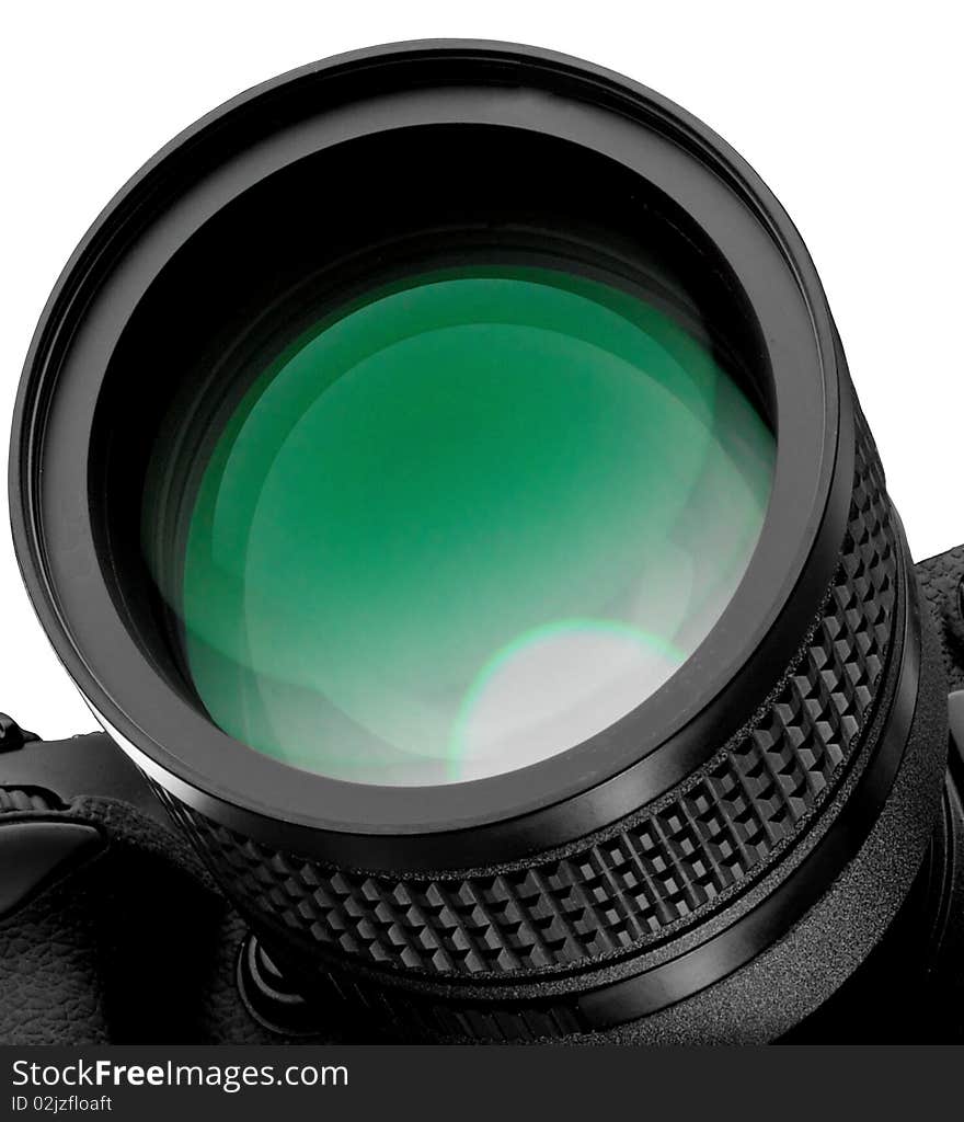 Image of camera lense in close up