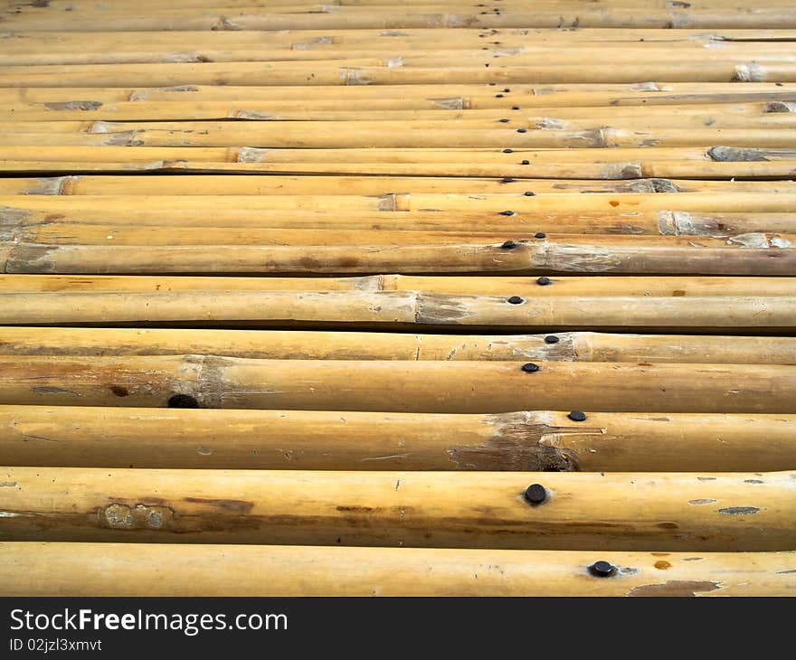 Taken from the bed made of bamboo to sit or sleep. Taken from the bed made of bamboo to sit or sleep