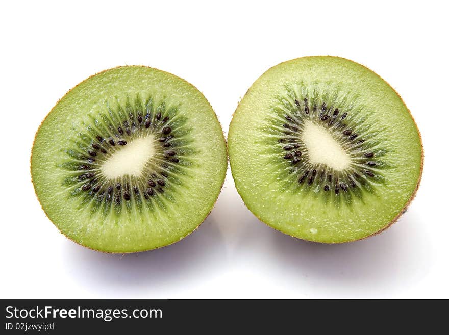 Kiwis isolated on white