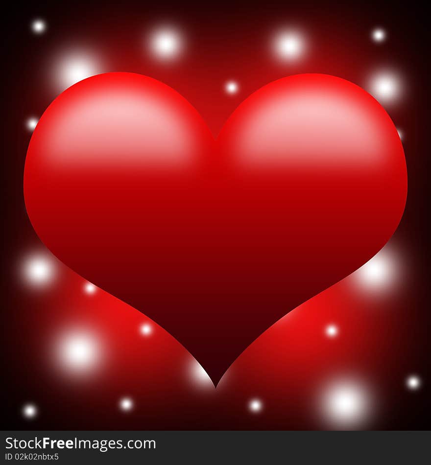 Beautiful red,love background with red ,glossy heart. Beautiful red,love background with red ,glossy heart