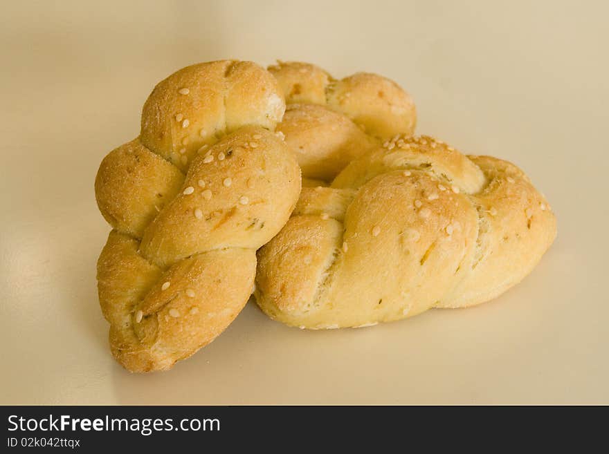 Home-made bread with sesam seed