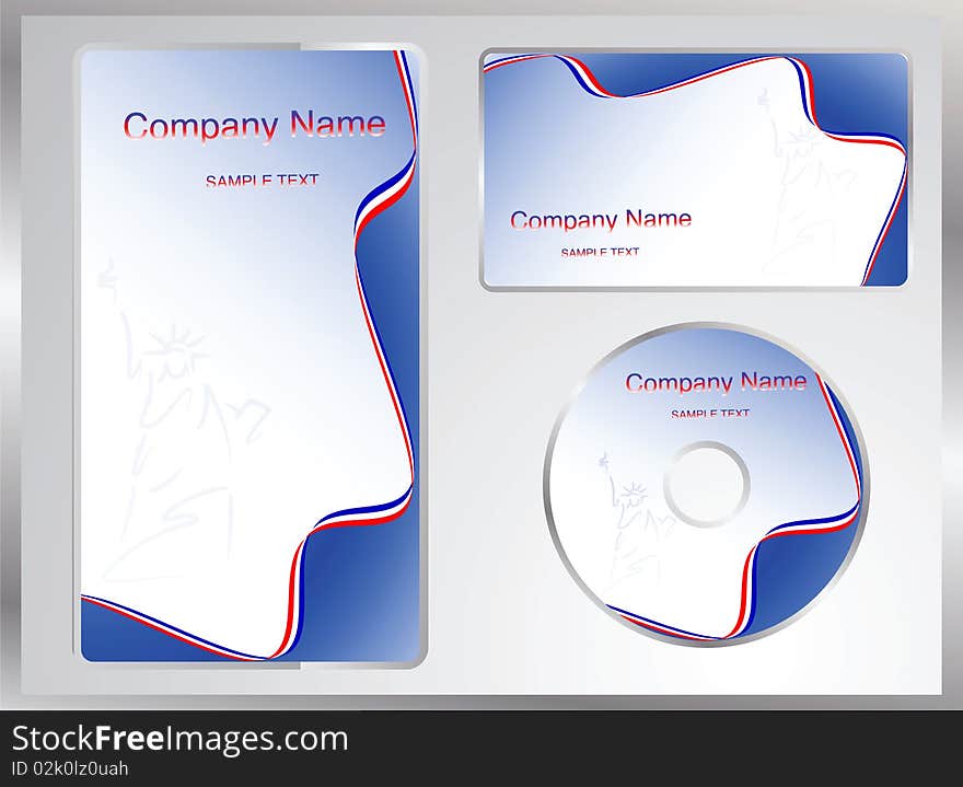 Vector illustration corporate identity template elements