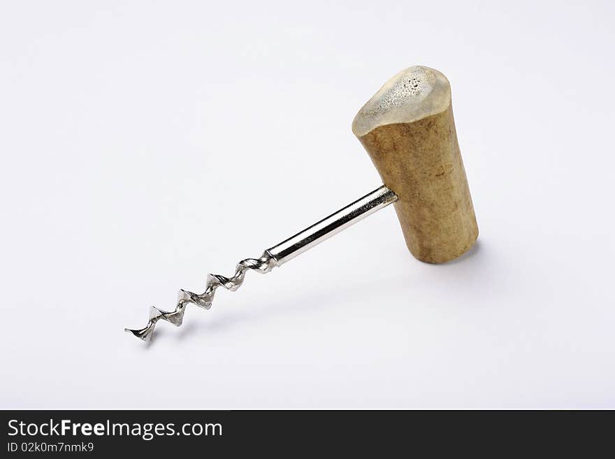 Wine corkscrew. Shot in a studio.