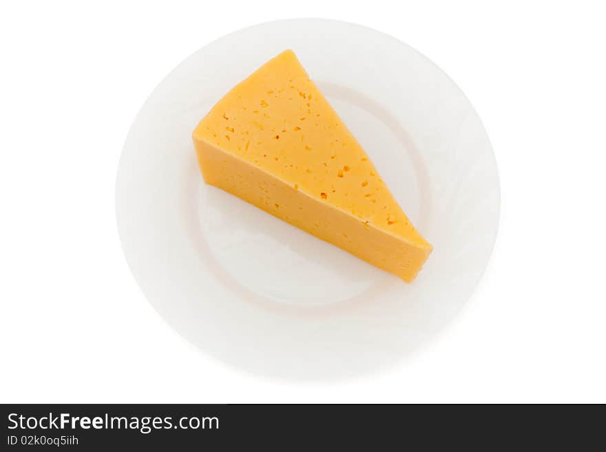 An image of a piece of yellow cheese